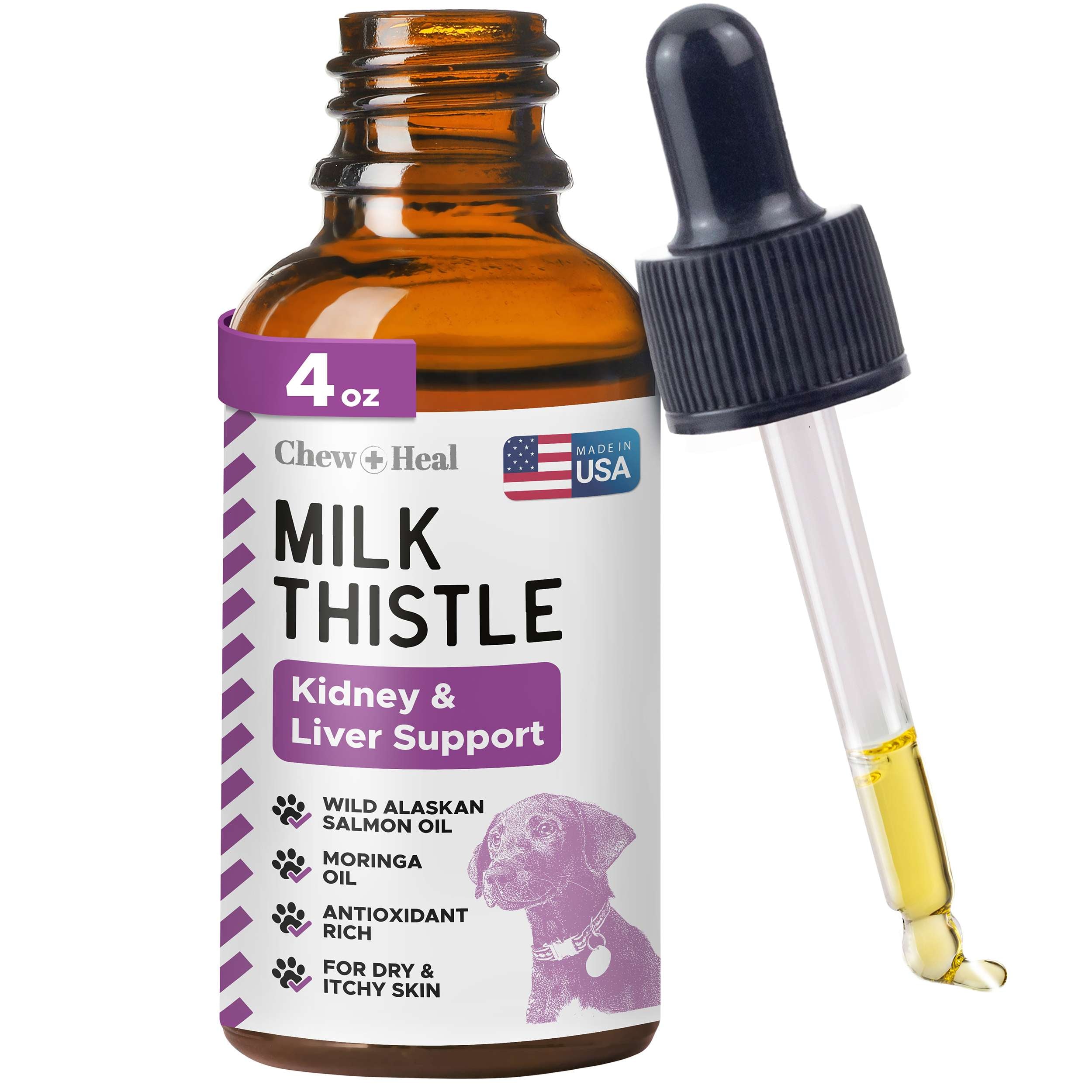 4 oz Milk Thistle with Moringa oil and Wild Alaskan Salmon Oil – Liver Support