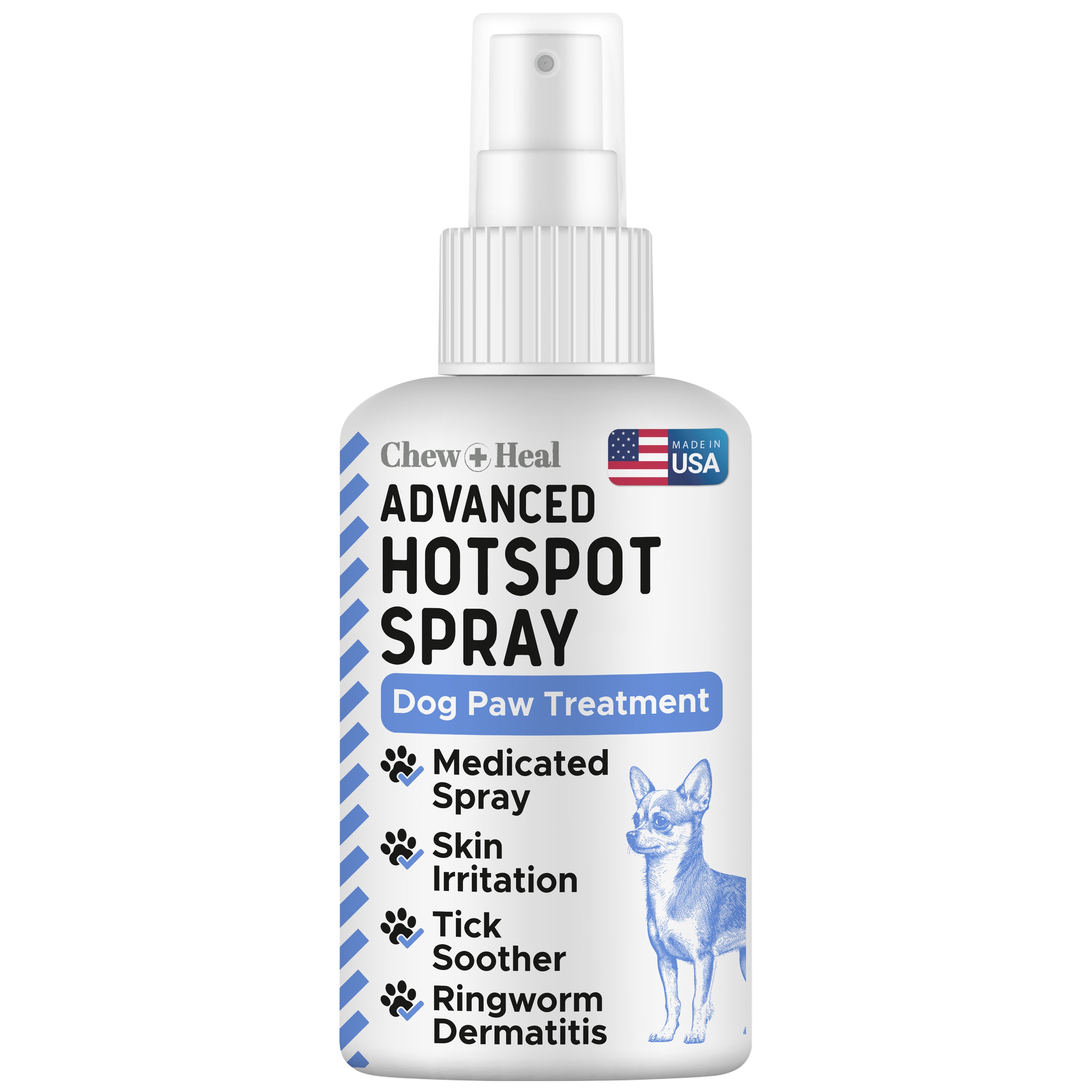 Dog Paw Spray Antibacterial - 8 oz Antifungal Hot Spot Treatment Spray