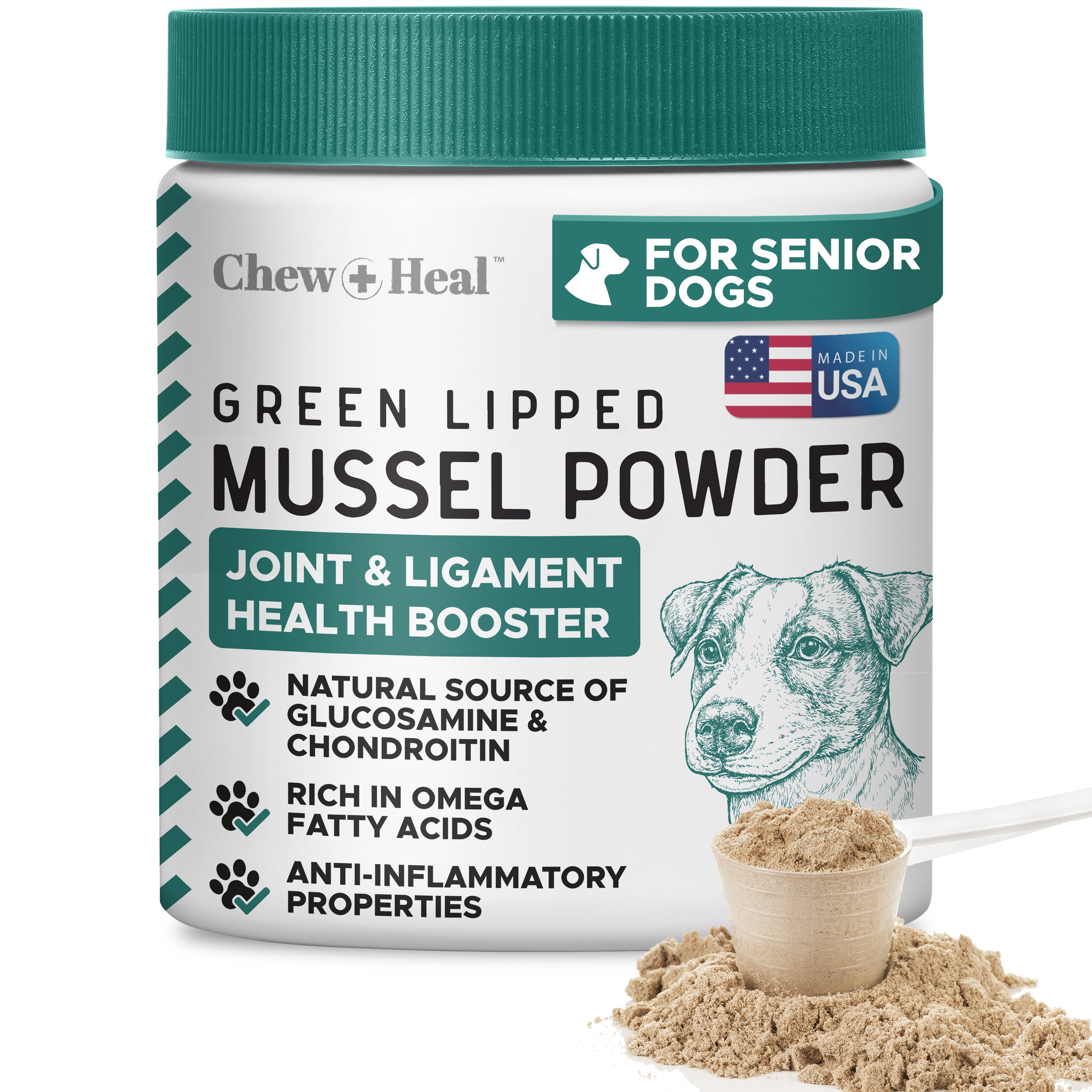 6 oz of Green Lipped Mussel Powder for Dogs - Good for Joint Health