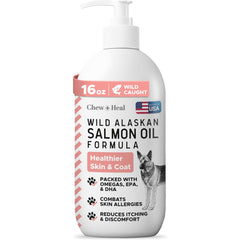 Wild Alaskan Omega Salmon Oil Formula Skin & Coat Liquid Supplement for Dogs