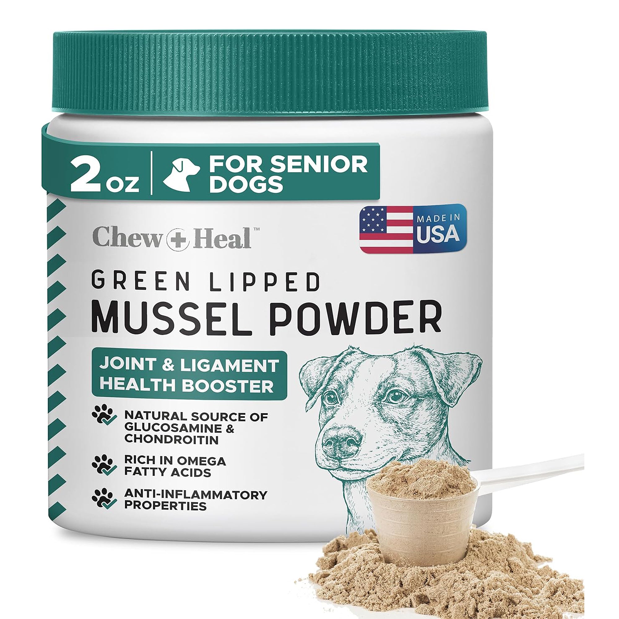 Green Lipped Mussel Powder Joint & Ligament Health Supplement for Dogs & Cats