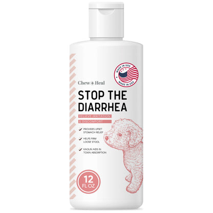 Anti Diarrhea for Dogs - 12 oz. Stop the Diarrhea Liquid Supplement with Kaolin