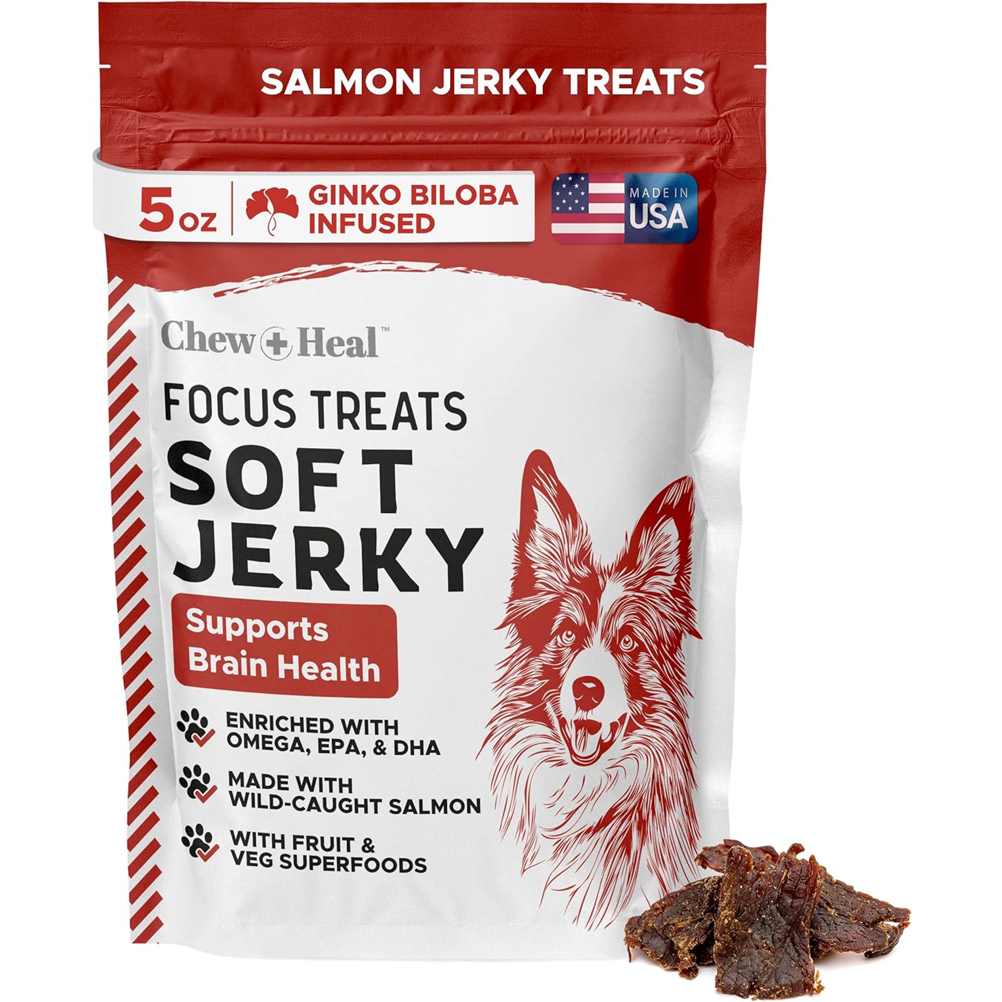 Focus Wild Alaskan Salmon Limited Ingredient Soft Jerky Dog Treats