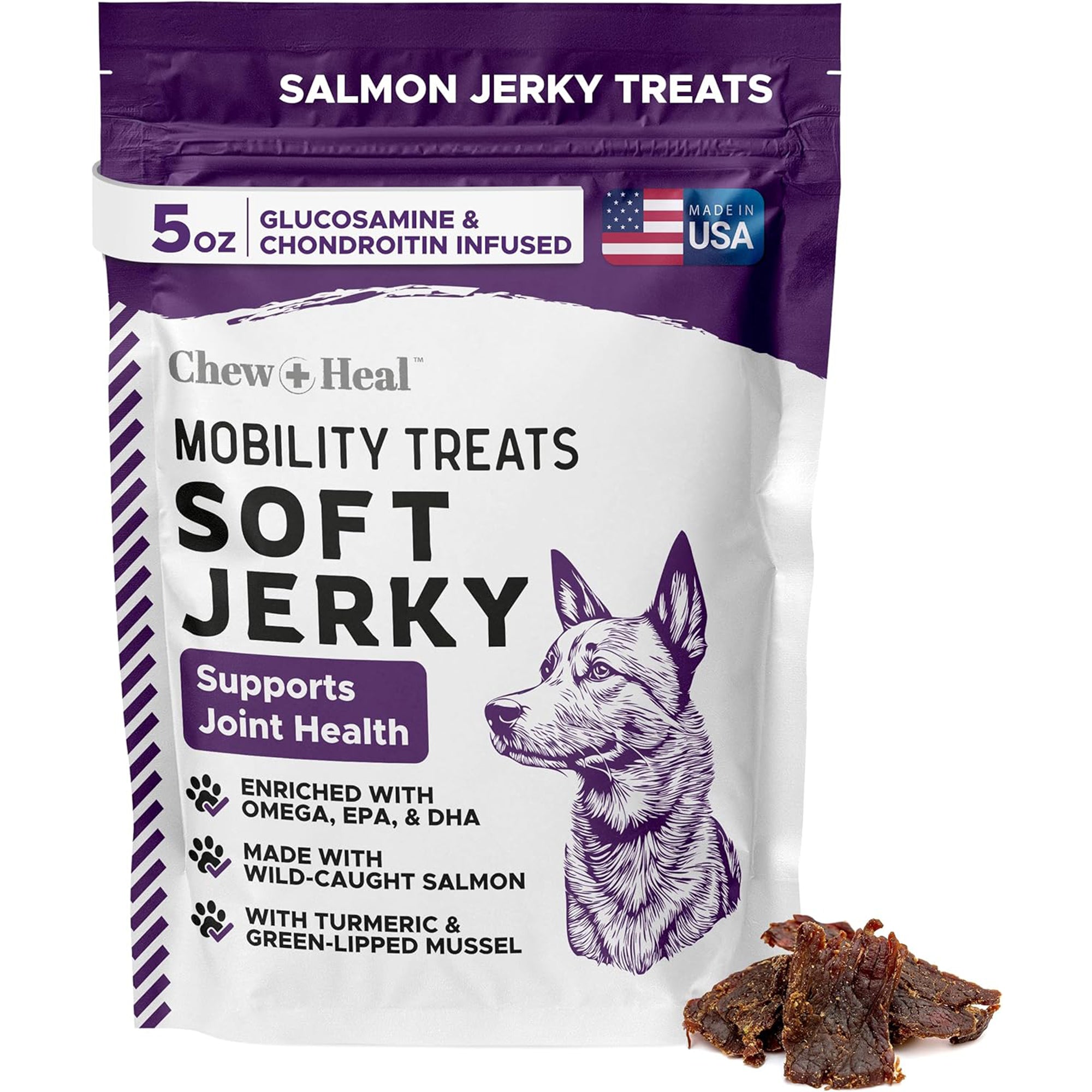 Mobility Wild Alaskan Salmon Limited Ingredient Soft Jerky Dog Treats