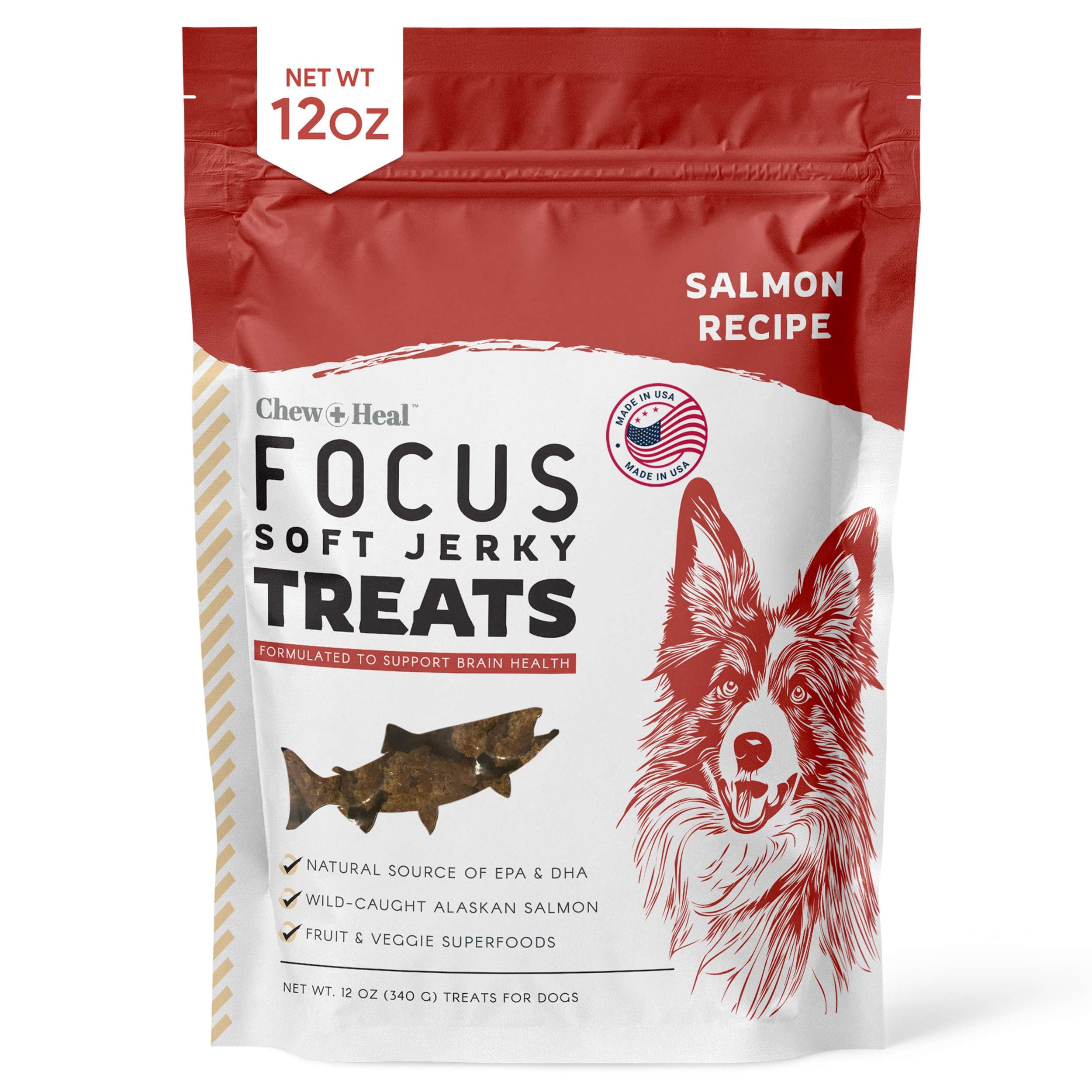 Focus Wild Alaskan Salmon Limited Ingredient Soft Jerky Dog Treats