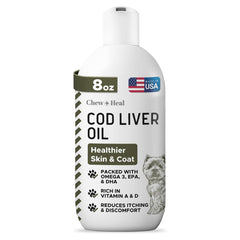 Wild-Caught Cod Liver Oil Salmon Oil Alternative Skin & Coat Liquid Supplement for Dogs