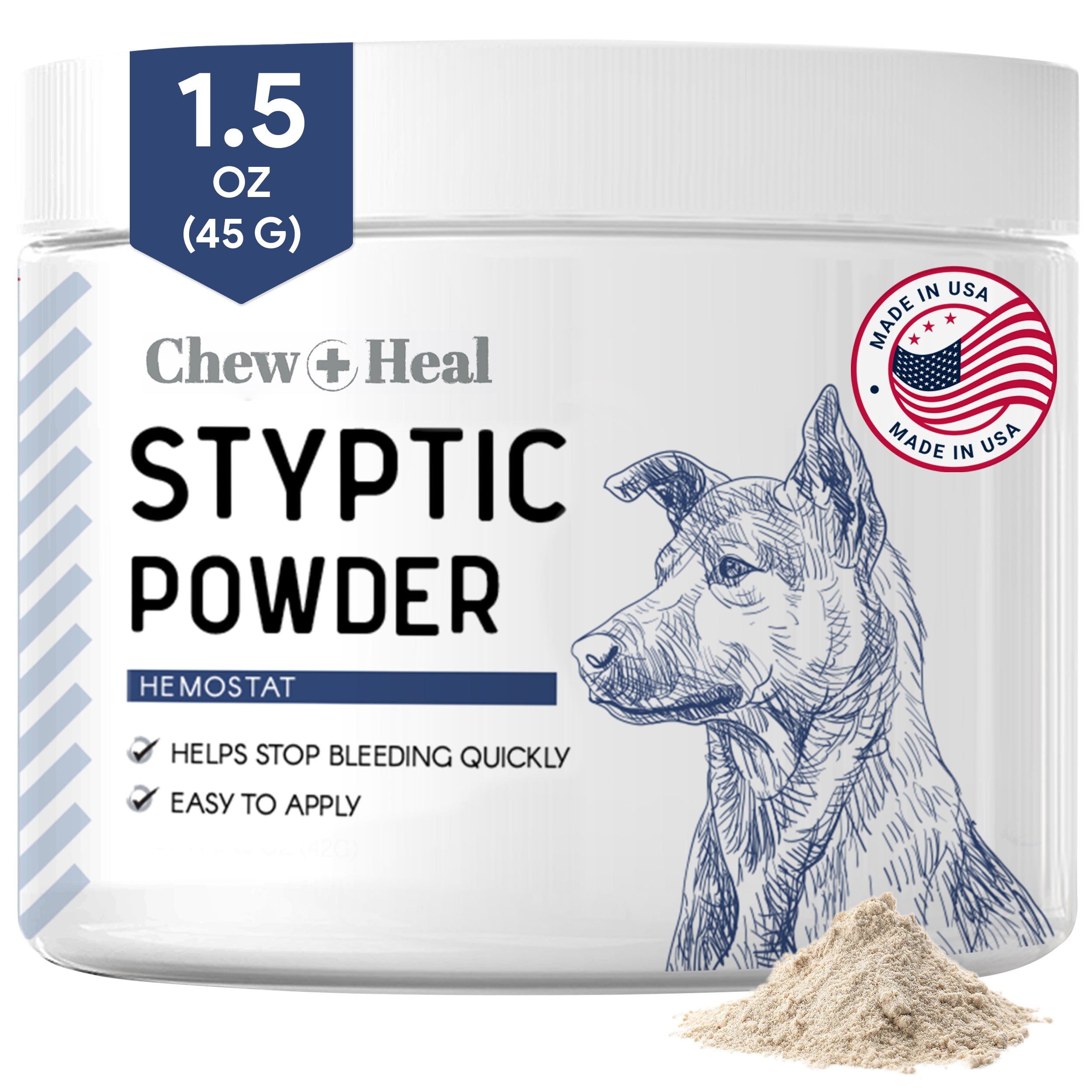 Chew + Heal Styptic Powder Dog Treatment