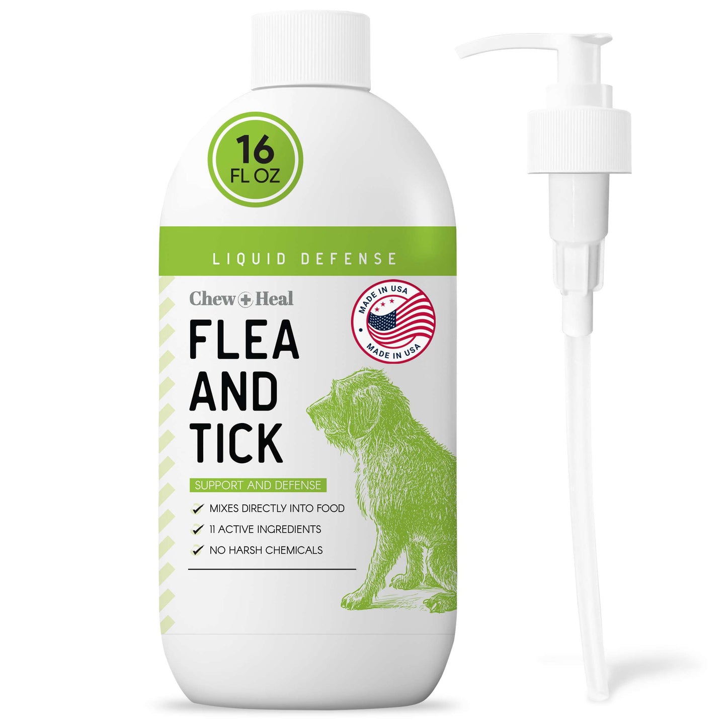 Dog Flea and Tick Prevention, 16oz - with Apple Cider Vinegar and B Vitamins