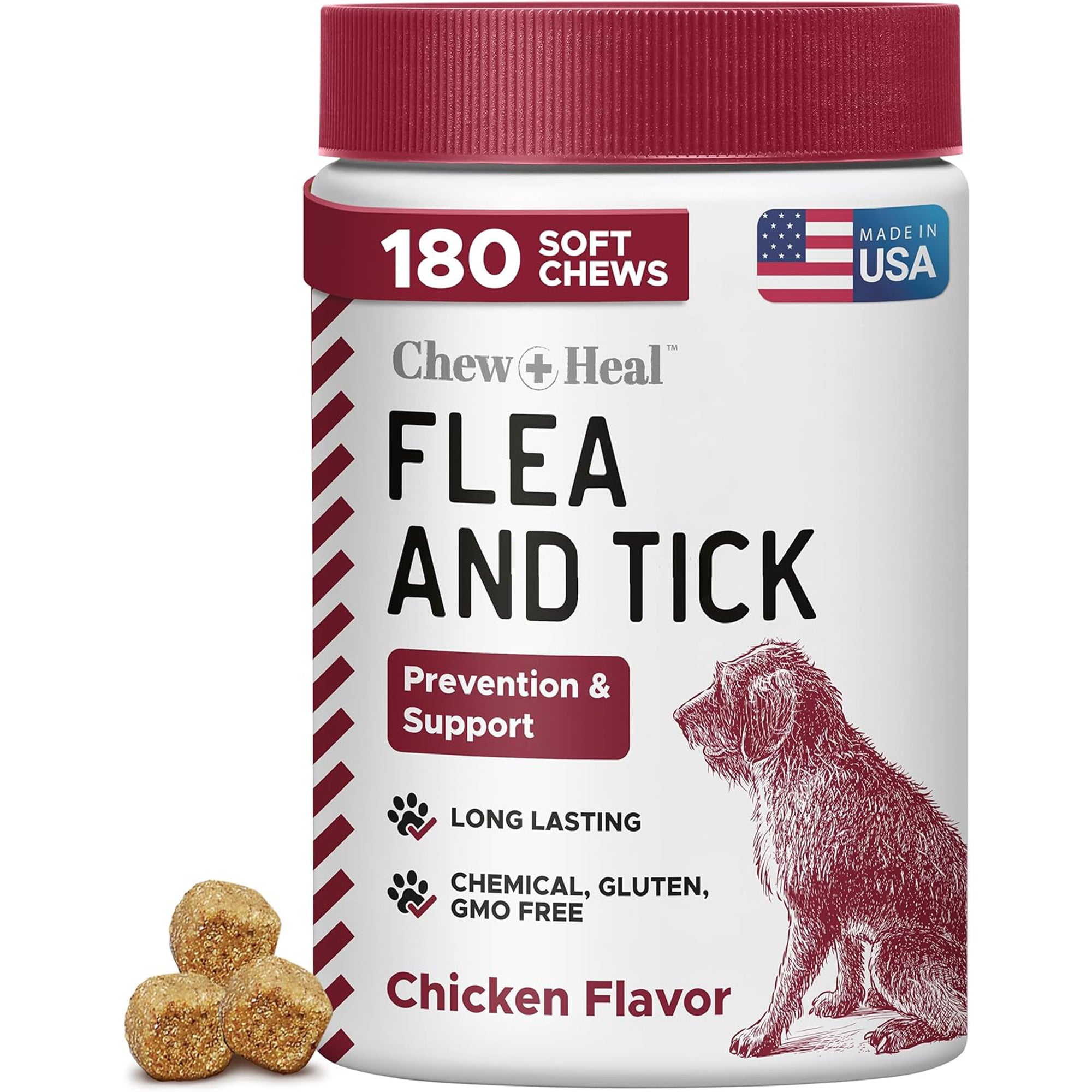 Flea & Tick Support Soft Chew Supplement for Dogs