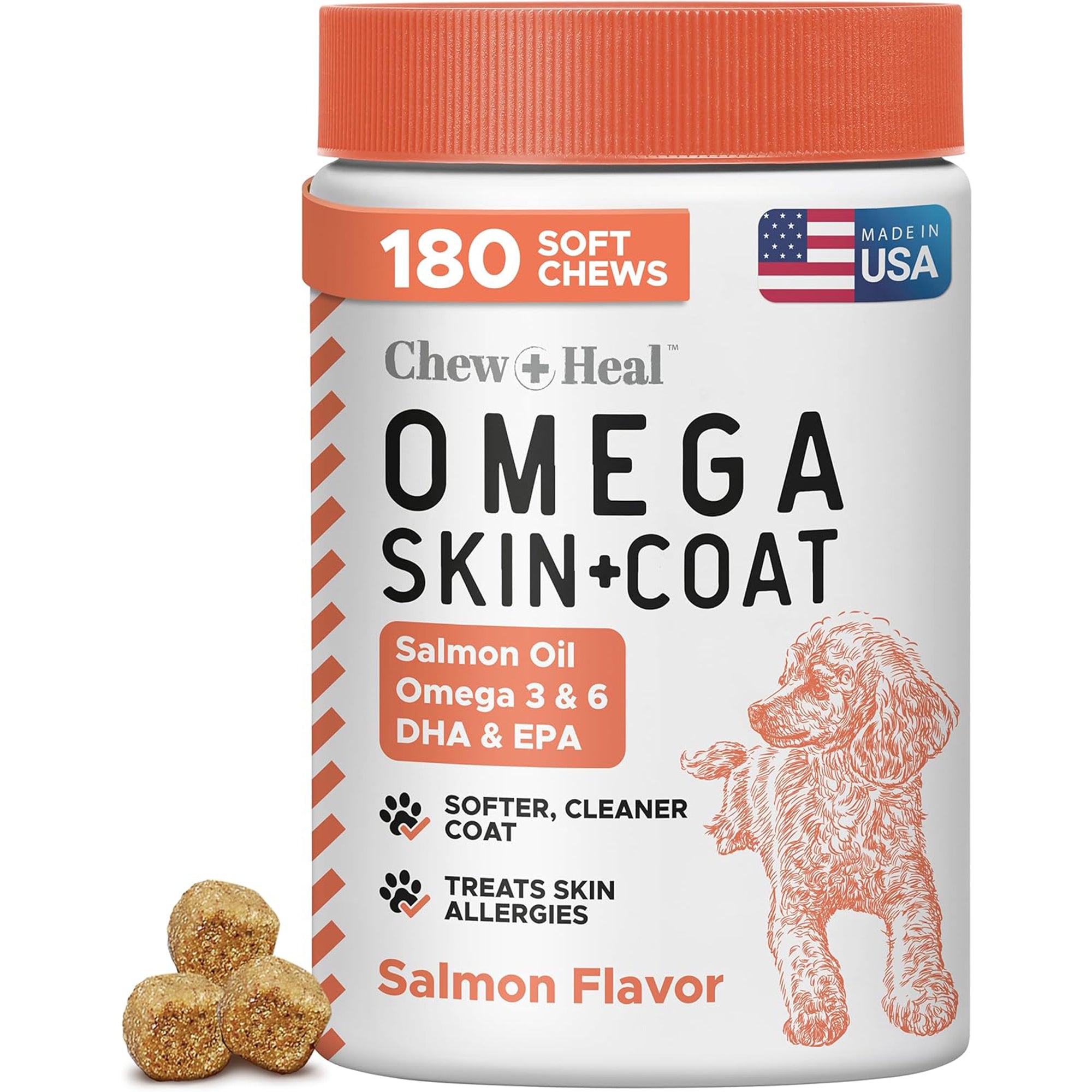 Salmon Omega Skin & Coat Supplement for Dogs