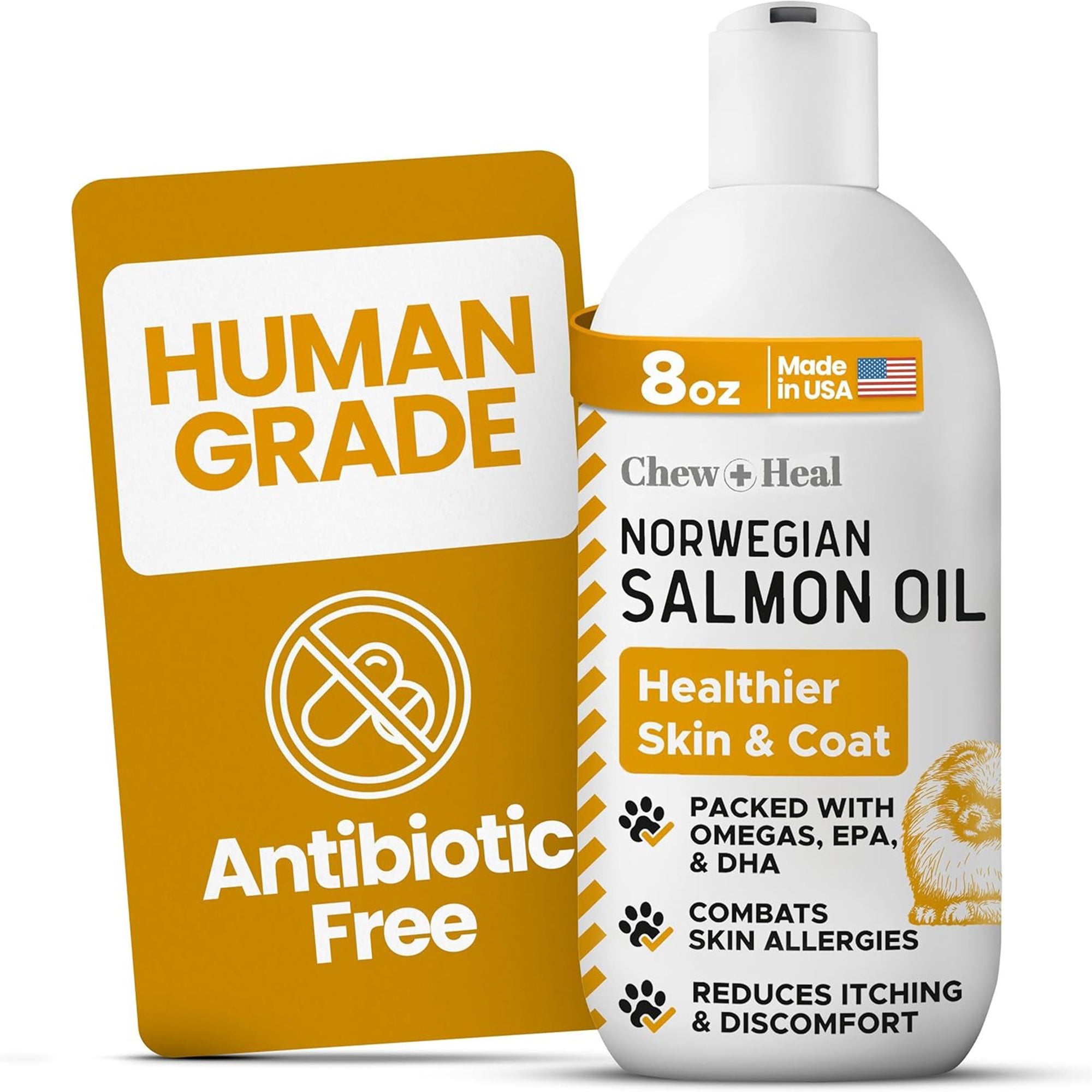 Norwegian Salmon Oil Skin & Coat Supplement for Dogs & Cats