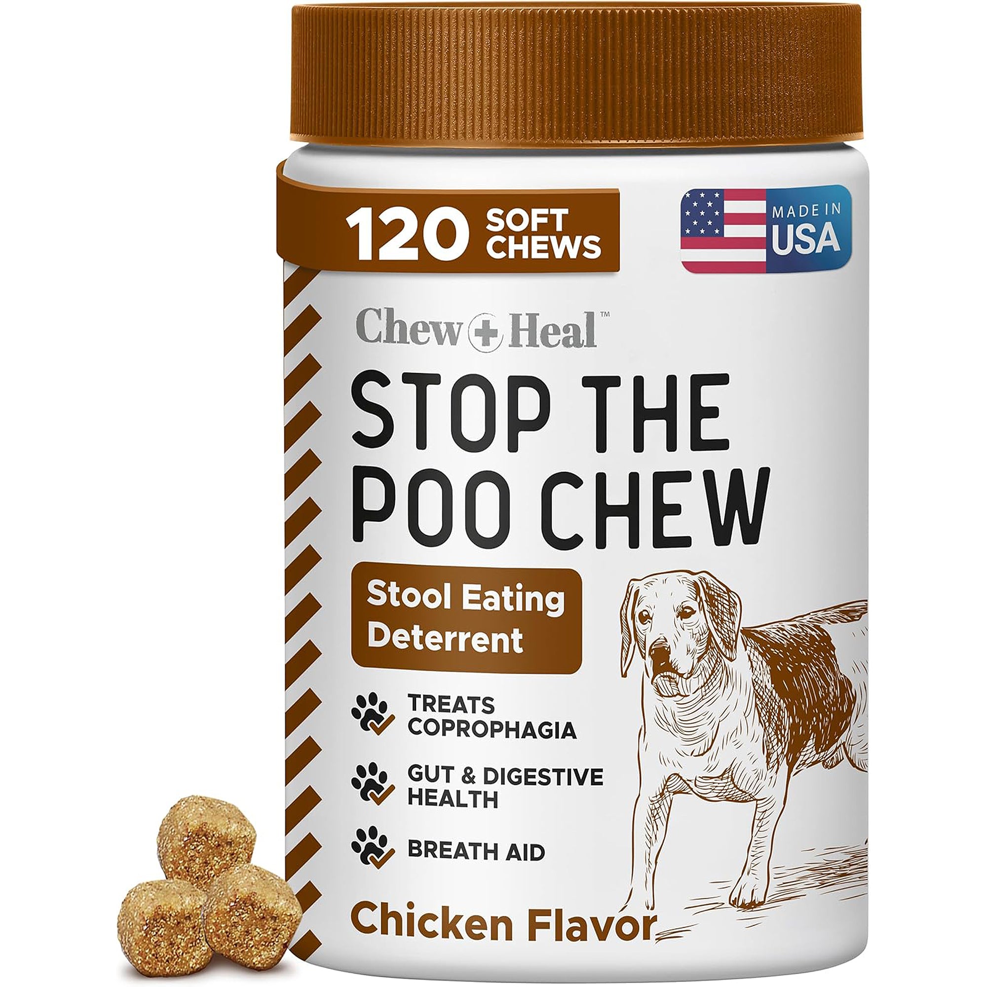Stop The Poo Soft Chew Coprophagia & Digestive Supplement for Dogs